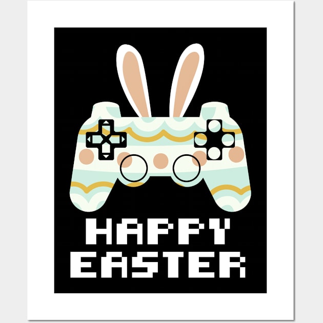 Happy Easter VideoGame Controller Wall Art by MilotheCorgi